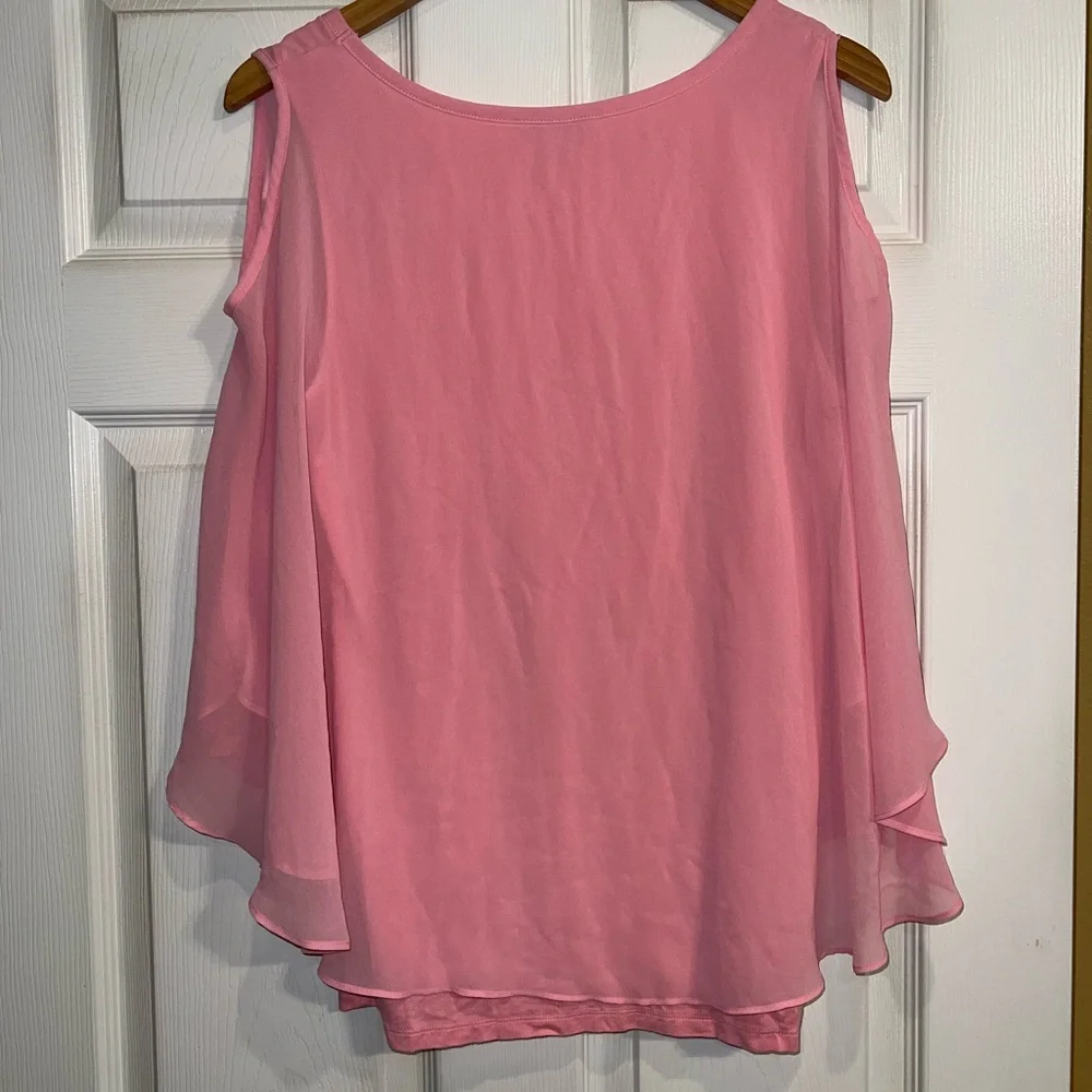 Charter Club Pink Layered Tank Top. Size large. EUC - Picture 3 of 3